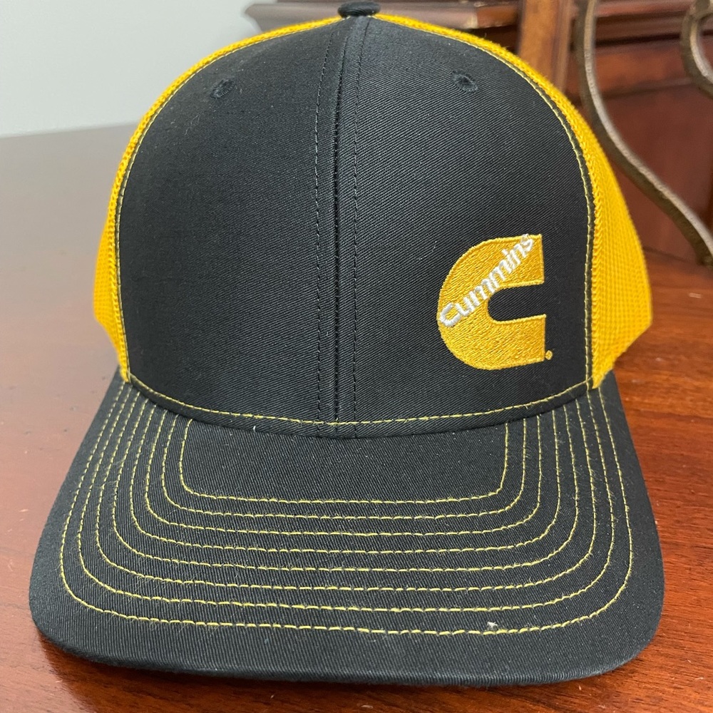 Cummins trucker snapback hat cap blue white